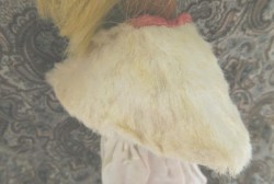 white fur cape a
